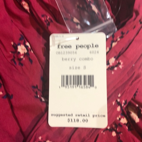 New Free People Paloma Printed Blouse - Picture 4 of 5